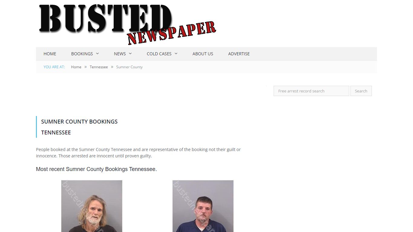 Sumner County, TN Mugshots - BUSTEDNEWSPAPER.COM