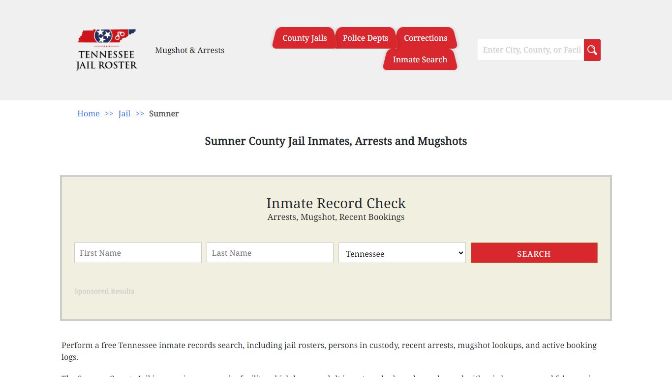 Sumner County Jail Inmates, Arrests and Mugshots | Jail Roster Search